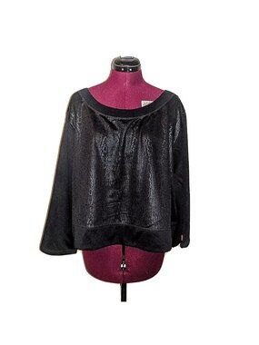 Sophie Theallet for Livi Active Sweatshirt Womens Size 22/24 Black Crop Pullover